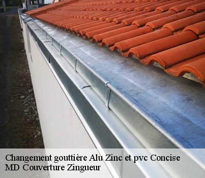 Changement gouttière Alu Zinc et pvc  concise-1426 MD Couverture Zingueur