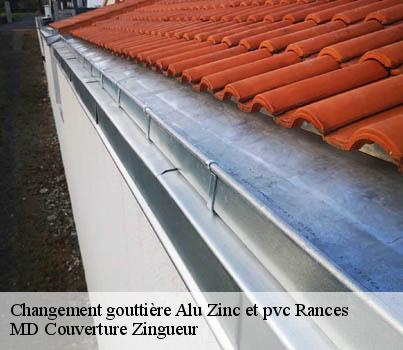 Changement gouttière Alu Zinc et pvc  rances-1439 MD Couverture Zingueur