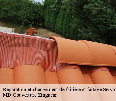 Réparation et changement de faitière et faitage  servion-1077 MD Couverture Zingueur
